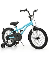 Kids Bike with Training Wheels for Older Children Adjustable Seat Handlebar