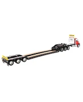 Diecast Masters 1/50 Red Western Star 49X Sb Tridem & Xl 120 Hdg Trailer w/ Single & Tandem Axle Boosters