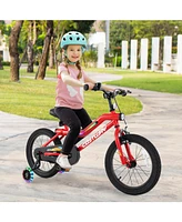 Kids Bike with Led Lights Adjustable Carbon Steel Bicycle