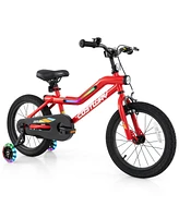 Kids Bike with Led Lights Adjustable Carbon Steel Bicycle