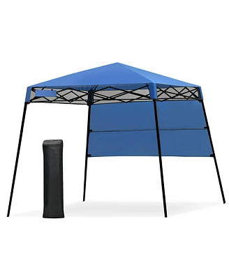Gymax 7x7 Ft Slant Leg Pop-up Canopy Tent Shelter Adjustable Portable Carry Bag