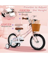 Kids Retro Bike with Adjustable Height and Basket Fun and Stylish Bicycle