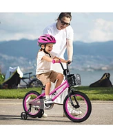Kids Bike Adjustable Bicycle with Front Basket for Children