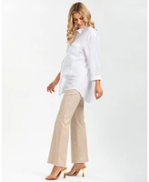 Pietro Brunelli Maternity Pull-On Flare Stretch Pants