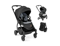 Slickblue Toddler Foldable Pram Stroller with Reversible Seat Reclining Backrest