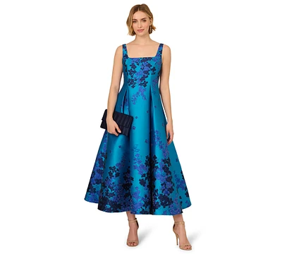 Adrianna Papell Women's Jacquard Fit & Flare Dress