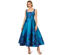Adrianna Papell Women's Jacquard Fit & Flare Dress