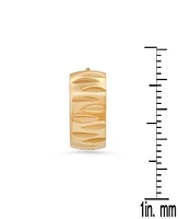 Steeltime Women's 18K Gold-Plated Stainless-Steel Diamond Cut Huggie Earrings