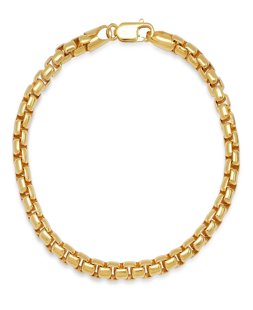 Steeltime Unisex Sterling Silver Box Link Chain Bracelet