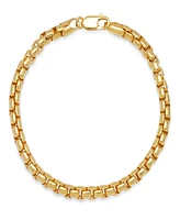 Steeltime Unisex Sterling Silver Box Link Chain Bracelet