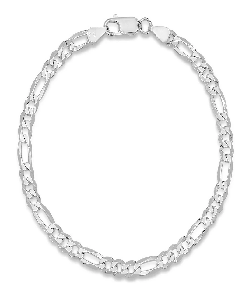 Steeltime Men's Sterling Silver Figaro Link Chain Bracelet