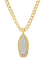 Steeltime Unisex 14K Gold Plated Our Lady Guadalupe Pendant Necklace