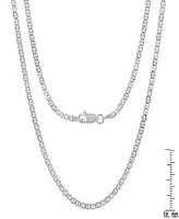 Steeltime Unisex Sterling Silver Mariner Superflat Necklace