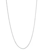 Steeltime Unisex Sterling Silver Rope Chain Necklace