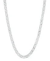 Steeltime Unisex Sterling Silver Mariner Superflat Necklace