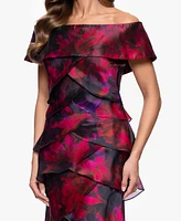Xscape Women's Printed Long Sheath Dress