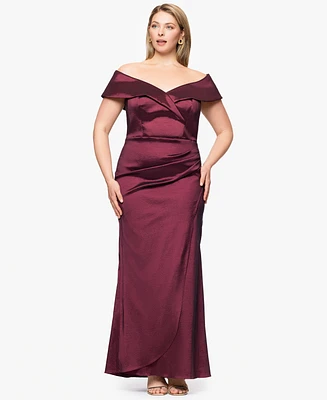 Xscape Plus Sweetheart-Neckline Long Sheath Dress