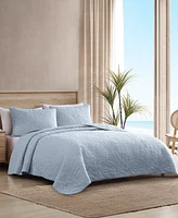 Tommy Bahama Home Solid Costa Sera Cotton Reversible Quilt