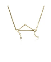 Bling Jewelry Delicate Celestial Astrology Zodiac Libra Constellation Stars Necklace Gold Plated Sterling Silver