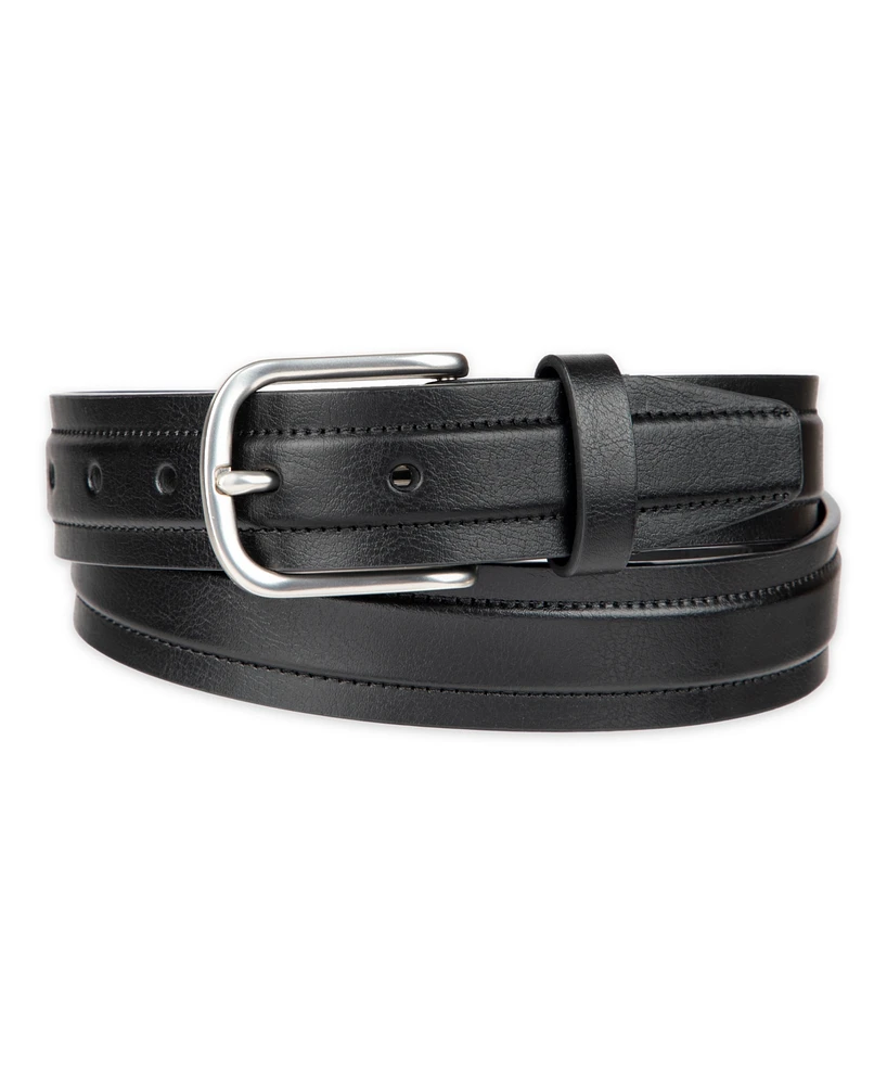 Club Room Men's Cut Edge Trapunto Stitched Casual Belt