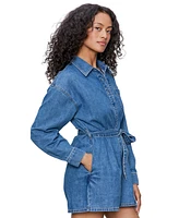 Sanctuary Women's Mare Tie-Waist Short-Sleeve Cotton Romper