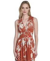 Calvin Klein Women's Sleeveless V-Neck A-Line Dress