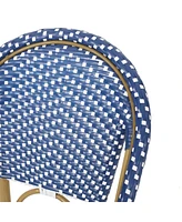 Streamdale Furniture Sleek Aluminum Bistro Barstools with Durable Poly Rattan Weave