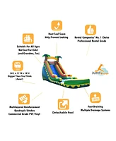 JumpOrange Commercial Grade Inflatable 18' Tropical Aloha Super Party Water Slide, 100% Pvc Vinyl with Air Blower