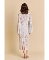 endless rose Women's Lace Column Midi Dress