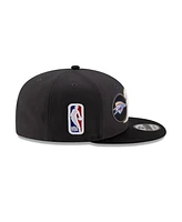 New Era Men's Charcoal/Black Oklahoma City Thunder 2025 Nba Western Conference Champions Locker Room 9FIFTY Snapback Hat