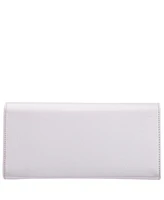 Nina Double Crystal Flower Slim Clutch Bag