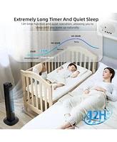 Cowsar Portable Tower Fan, 80°Oscillation Fan, with Remote Control, Standing Bladeless Fan, 5 Speeds and 3 Modes, Low Noise for Bedroom and Livin