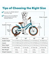 16 Inch Kids Bike Kids Bicycle with Adjustable Seat and Removable Basket