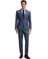Boss by Hugo Men's Patterned Stretch Slim-Fit Blazer