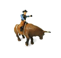 Little Buster Toys 1/16 Brown Bucking Bull & Rider