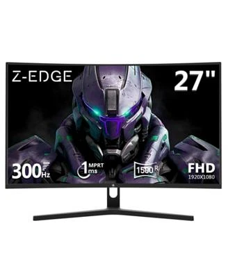 Z Edge Ug27h Black 27 Inch 1080p Full Hd 1920 X 1080 300 Hz 1 Ms Curved Gaming Monitor 16.7 Million Display Colors Freesync Hdr10 Ultra Slim Beze