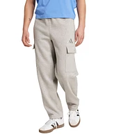 adidas Men's All Season Fleece Loose Cargo Open Hem Pants