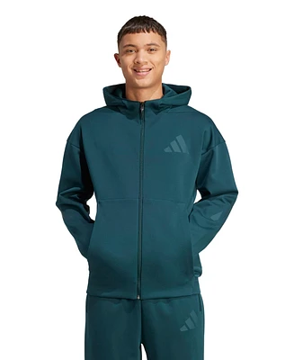 adidas Men's Full Zip Hooded Track Jacket