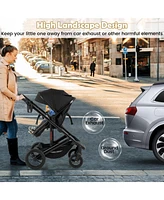 Slickblue Toddler 3-in-1 Folding Convertible Newborn Stroller with Detachable Bassinet