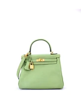 Pre-Owned Hermes Kelly 25 Handbag Swift with Gold Hardware