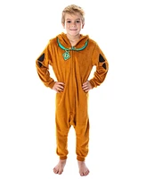 Scooby-Doo Girls Scooby Doo Hooded Embroidered Character One Piece Union Suit Kids' Pajama