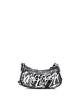 Pre-Owned Balenciaga Mini Le Cagole Graffiti Giant Studs Shoulder Bag Leather