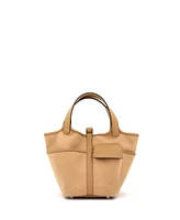 Pre-Owned Hermes Pm Cargo Picotin Lock Bag Canvas and Swift