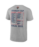 Fanatics Men's Steel Florida Panthers 2025 Nhl Stanley Cup Playoffs Roster T-Shirt