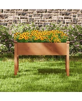 Slickblue Raised Garden Bed with Legs and Drainage Holes for Backyard