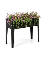 Raised Garden Bed Elevated Metal Planter Box with Legs Drainage Holes