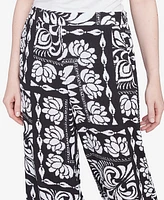 Ruby Rd. Petite Lotus Patchwork Crepe Capri Pants