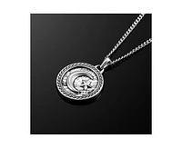 Vincero Men's Star & Crescent Amulet – 925 Sterling Silver Coin