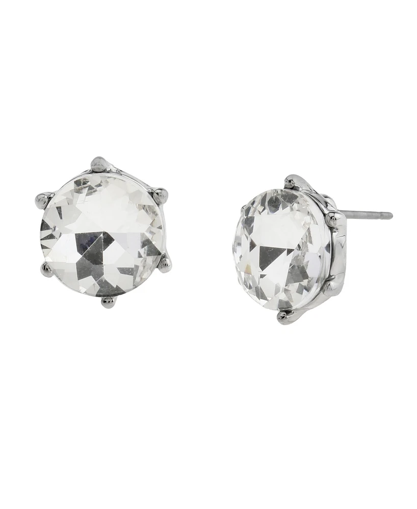 Steve Madden Punk Romance Stone Stud Earrings