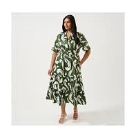 Sandswept Elasticated Midi Dress